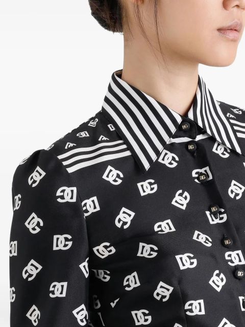 Dolce & Gabbana DNA logo-print midi dress - Black