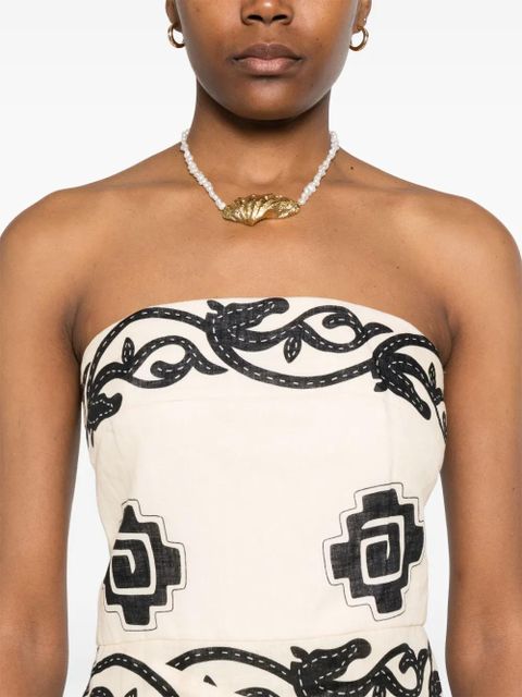 Johanna Ortiz Ancient midi dress - Neutrals