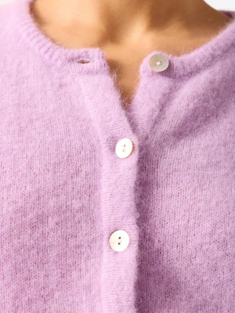 American Vintage long-sleeve round-neck cardigan - Purple