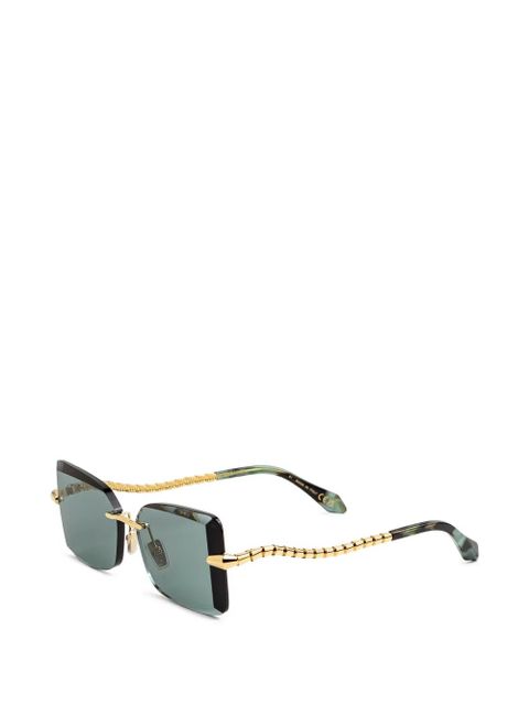 Bvlgari Serpenti rectangle-frame sunglasses - Gold - zdjęcie produktu nr 2