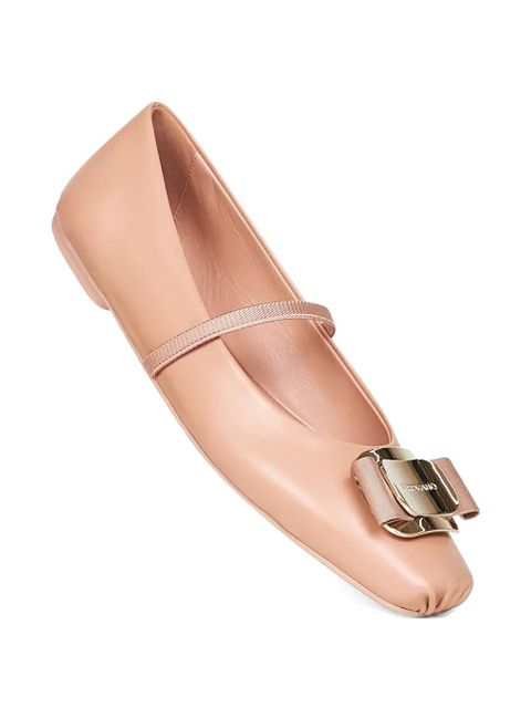 Ferragamo Vara square-toe ballet flats - Pink