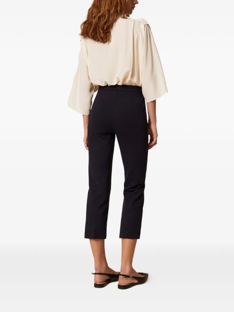 TWINSET high-waisted cigarette trousers - Blue