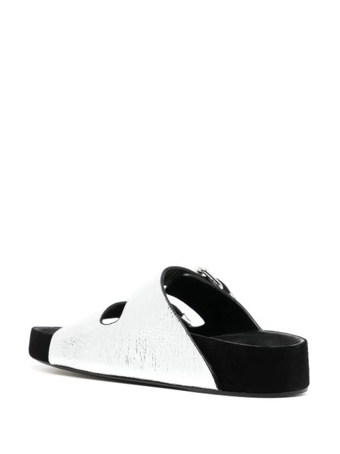 MARANT ÉTOILE Lennyo leather slides - Silver