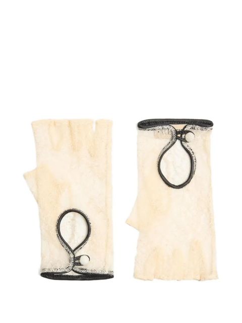 Valentino Garavani VLogo Signature biker gloves - Neutrals - zdjęcie produktu nr 1