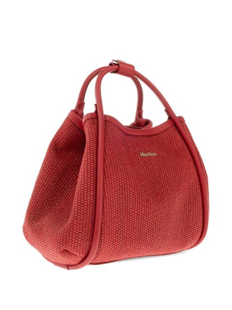Max Mara extra-small Marine woven tote bag - Red