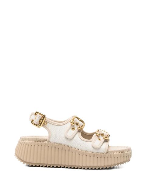 Chloé Nama buckle flatform sandals - Neutrals - zdjęcie produktu nr 1
