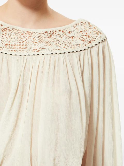ISABEL MARANT Nelida balloon-sleeve blouse - Neutrals