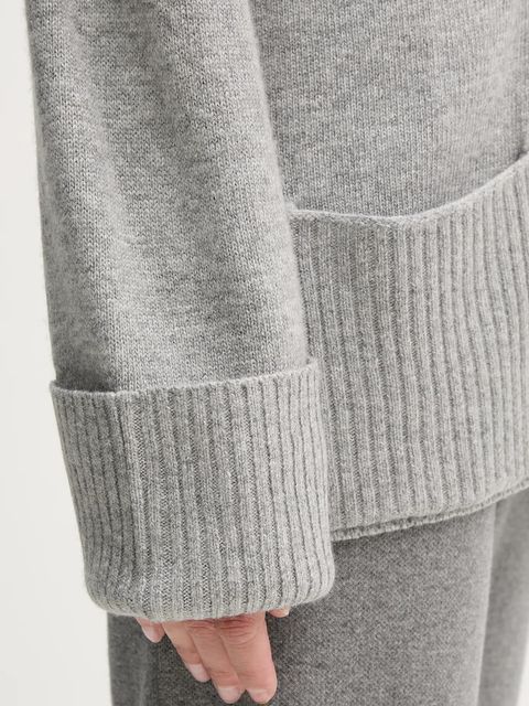 United Colors of Benetton kardigan z dodatkiem wełny damski kolor szary 126WD604Z