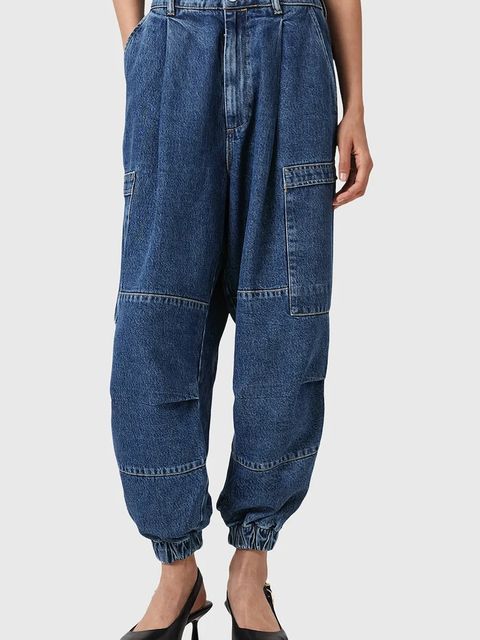 AllSaints jeansy SOL damskie high waist W005TD