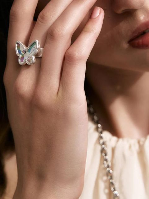 Poison Drop Lab butterfly tin ring - Silver - zdjęcie produktu nr 2