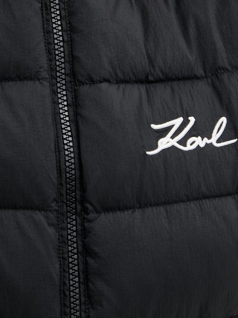 Karl Lagerfeld bezrękawnik damski kolor czarny zimowy A1W15048