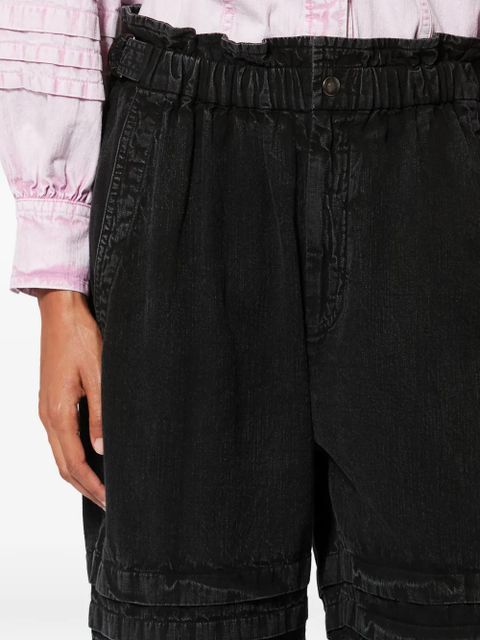 MARANT ÉTOILE Mellya ruffled-detail trousers - Black
