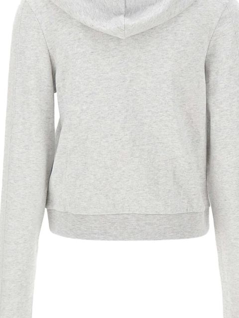 ENTIRE STUDIOS zip drawstring cropped hoodie - Grey