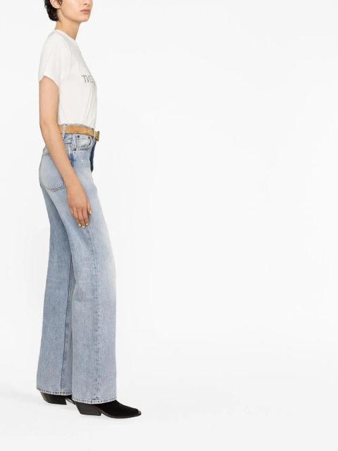 Saint Laurent Reverse logo-print T-shirt - White