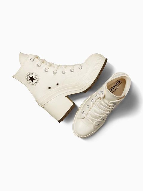 Converse trampki Chuck 70 De Luxe Heel damskie kolor biały A05348C
