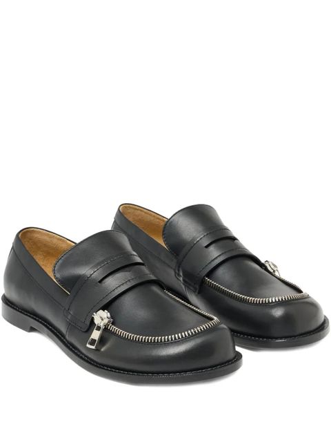 JW Anderson zip-detail penny loafers - Black - zdjęcie produktu nr 1