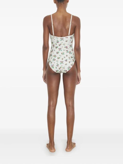 Tory Burch printed underwire swimsuit - Neutrals