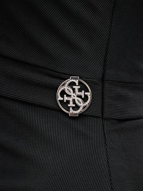 Guess sukienka PRISCA kolor czarny midi dopasowana W5YK27 KAQL2