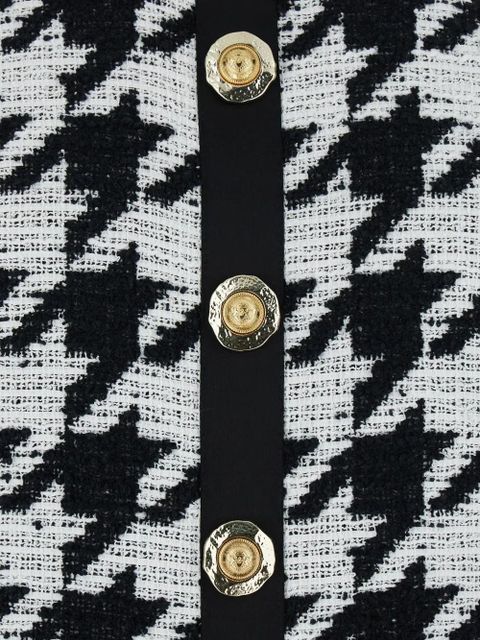 Balmain houndstooth button-detailed mini dress - Black - zdjęcie produktu nr 2