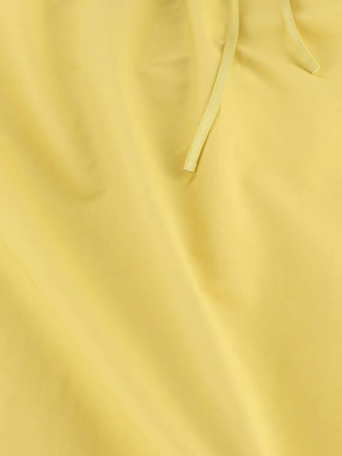 Saint Laurent lace-trim drawstring midi skirt - Yellow