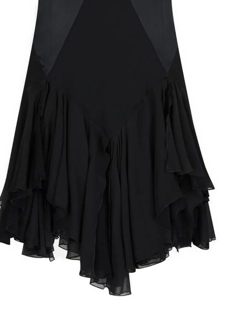 The Attico V-neck ruffled dress - Black - zdjęcie produktu nr 2