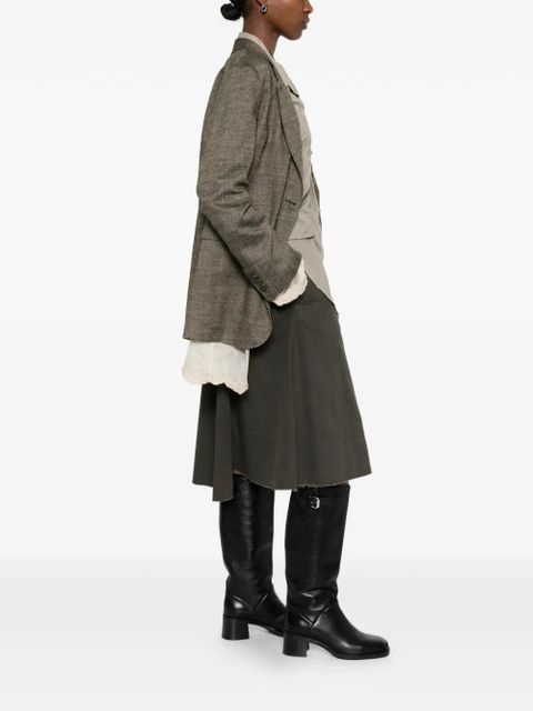 OUR LEGACY Drip lace-trim oversized blazer - Green - zdjęcie produktu nr 2