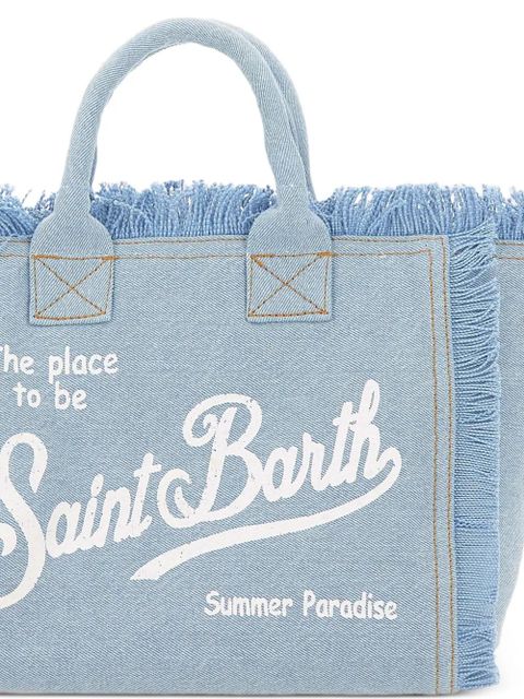 MC2 Saint Barth Colette fringe-trimmed tote bag - Blue