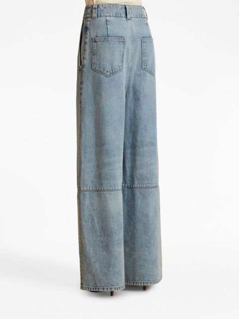 KHAITE Isla high-rise wide-leg jeans - Blue