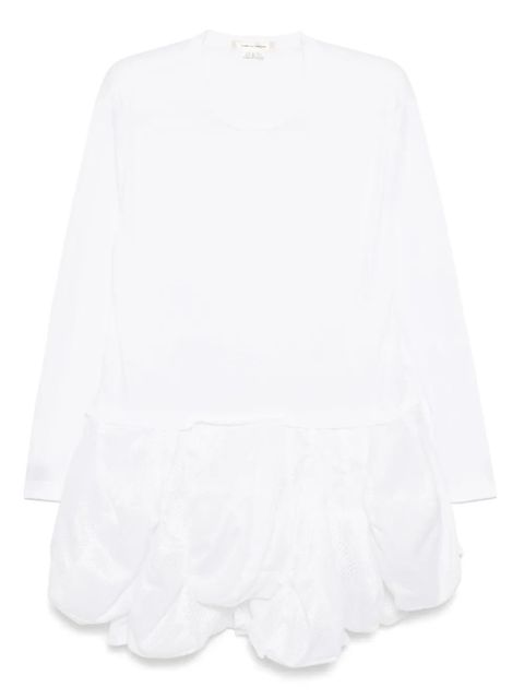 Comme Des Garçons long-sleeved ruffle dress - White - zdjęcie produktu nr 1