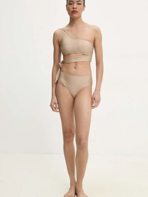 Answear.LAB biustonosz kąpielowy kolor złoty lekko usztywniona miseczka