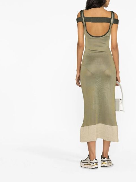 Jacquemus V-neck midi dress - Green