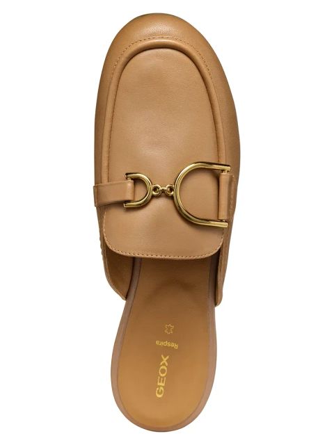 Geox klapki skórzane D PALMARIA damskie kolor brązowy D55MUA 000TU C5000