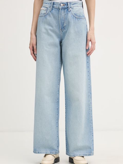 Calvin Klein Jeans jeansy wide leg damskie - zdjęcie produktu nr 2