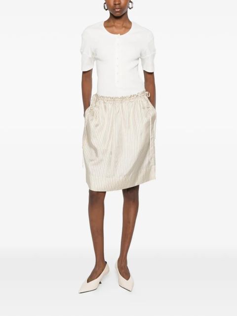 TOTEME striped mini skirt - Neutrals - zdjęcie produktu nr 2