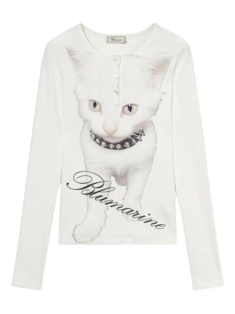 Blumarine printed jersey T-shirt - White - zdjęcie produktu nr 1