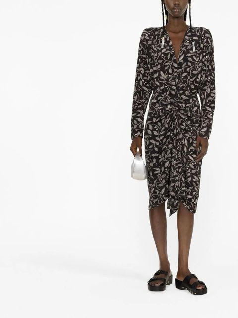 MARANT ÉTOILE Danalia wrap midi dress - Black - zdjęcie produktu nr 2