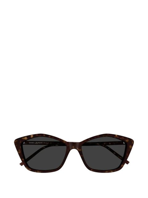 Saint Laurent Eyewear havana geometric sunglasses - Brown - zdjęcie produktu nr 1