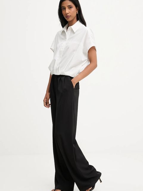 Answear.LAB koszula damska kolor biały relaxed z kołnierzykiem klasycznym