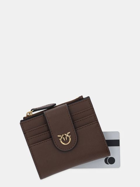 Pinko portfel skórzany damski kolor brązowy 103610 A0F1 - zdjęcie produktu nr 2