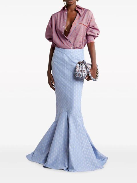 ETRO striped cotton shirt - Blue - zdjęcie produktu nr 2