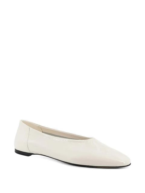 TOTEME Asymmetric leather ballet flats - Neutrals - zdjęcie produktu nr 2