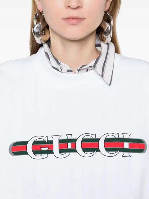 Gucci Gucci Web-print sweatshirt - White