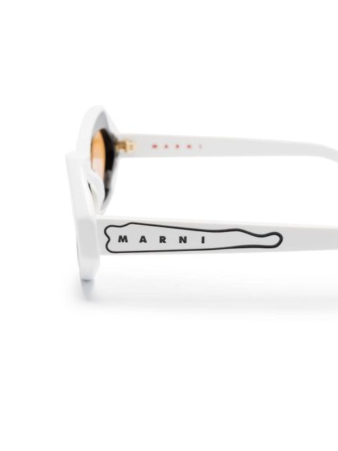 Marni Eyewear oval-frame sunglasses - White