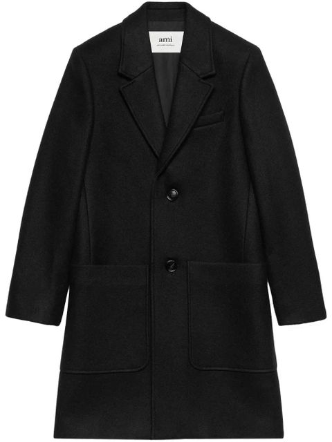 AMI Paris single-breasted wool coat - Black - zdjęcie produktu nr 1