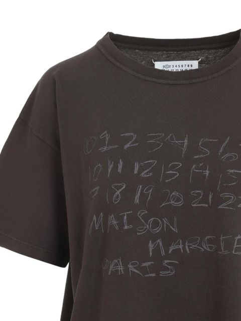 Maison Margiela printed T-shirt - Brown