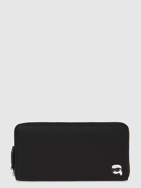 Karl Lagerfeld portfel IKON damski kolor czarny A4W32002 - zdjęcie produktu nr 1