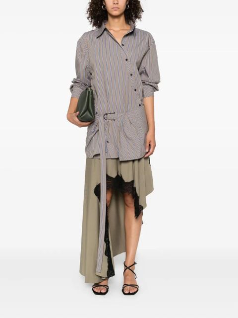 Christopher Esber striped belted shirt - Green