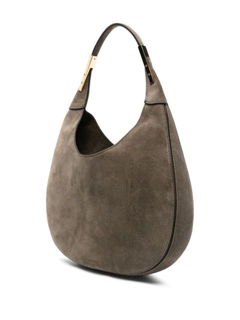 Savette small Florence suede top-handle shoulder bag - Brown