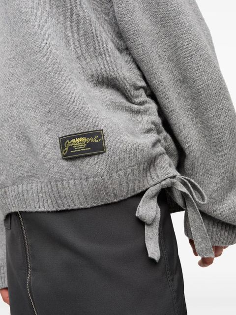 GANNI drawstring sweater - Grey