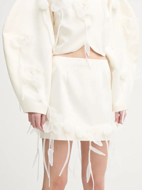 Rotate spódnica kolor beżowy mini prosta 113884857